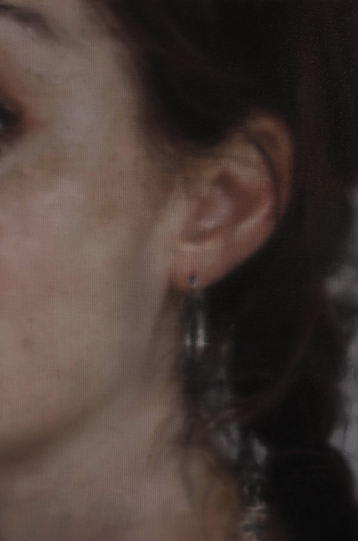 Amelia Carroll, girlwithhoopearring-1 2025, oil on canvas, courtesy of the artist and Liverpool Street Gallery, Sydney.